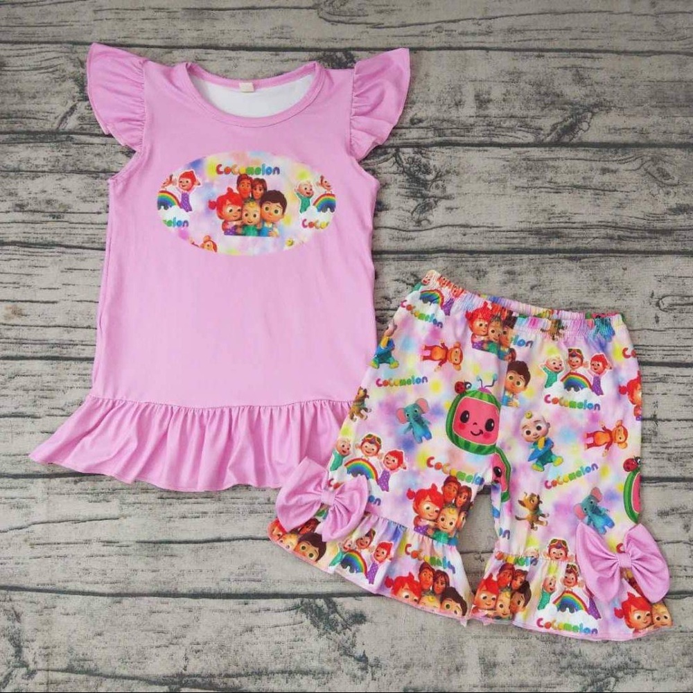 Boutique Cocomelon cute shorts set
